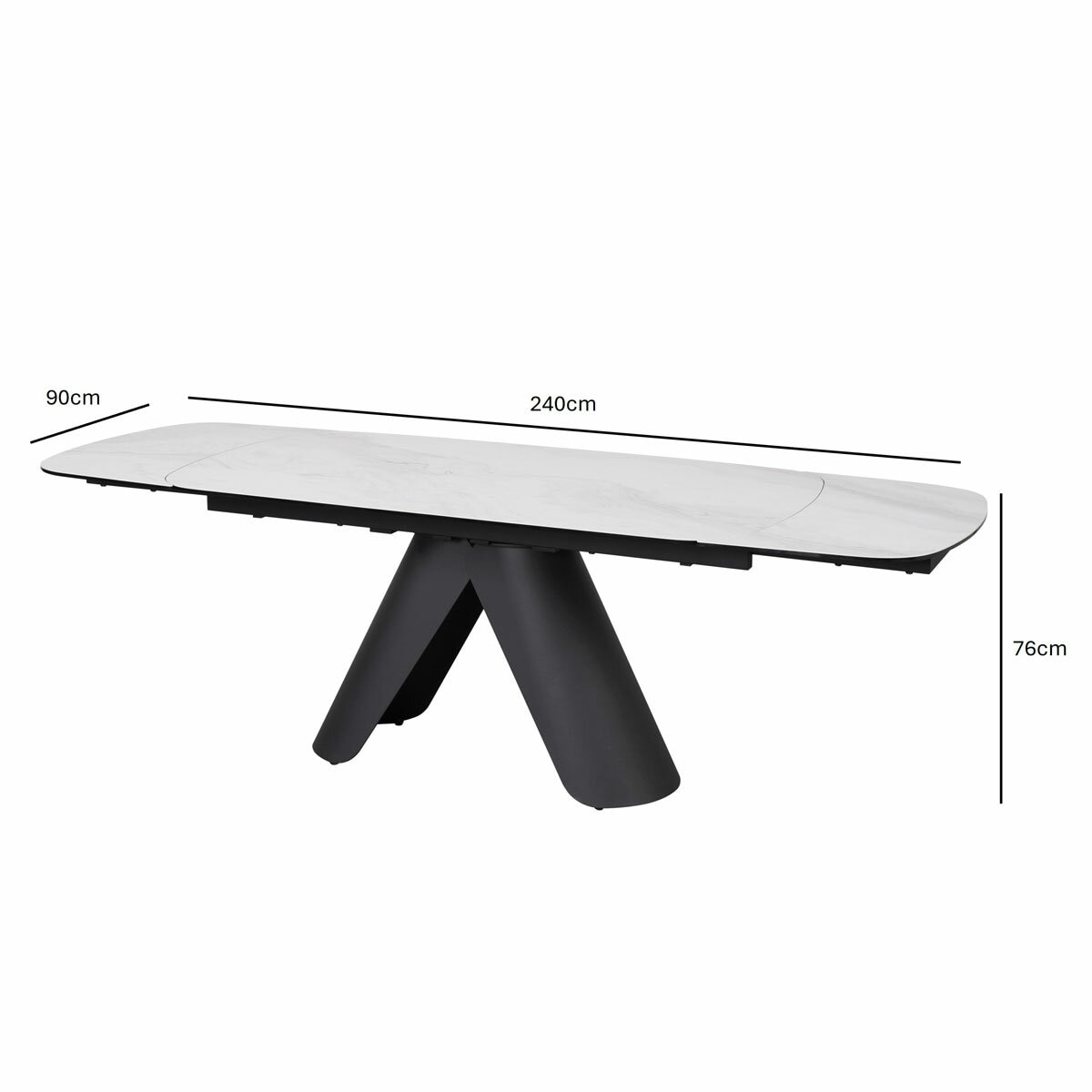 Table extended dimensions