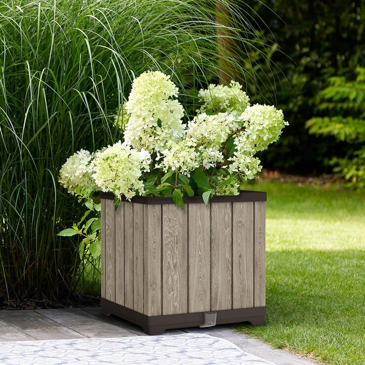 Keter Deco Square Ashwood Planter