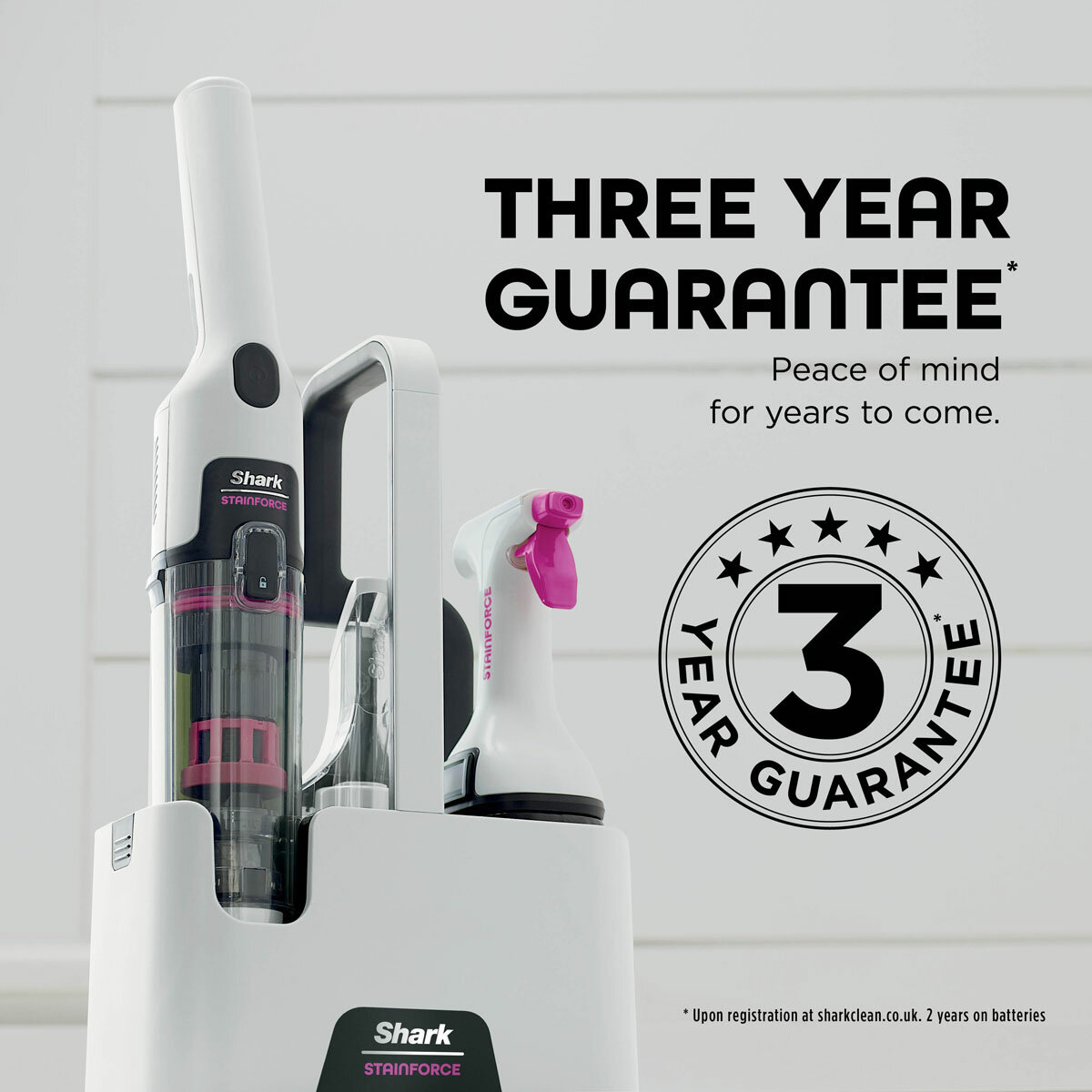 Shark StainForce Cordless Stain-Destroying Spot Cleaner with guarantee up on registration