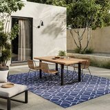 Nourison Horizon Geometric Indoor / Outdoor Rug in 2 Sizes, Navy