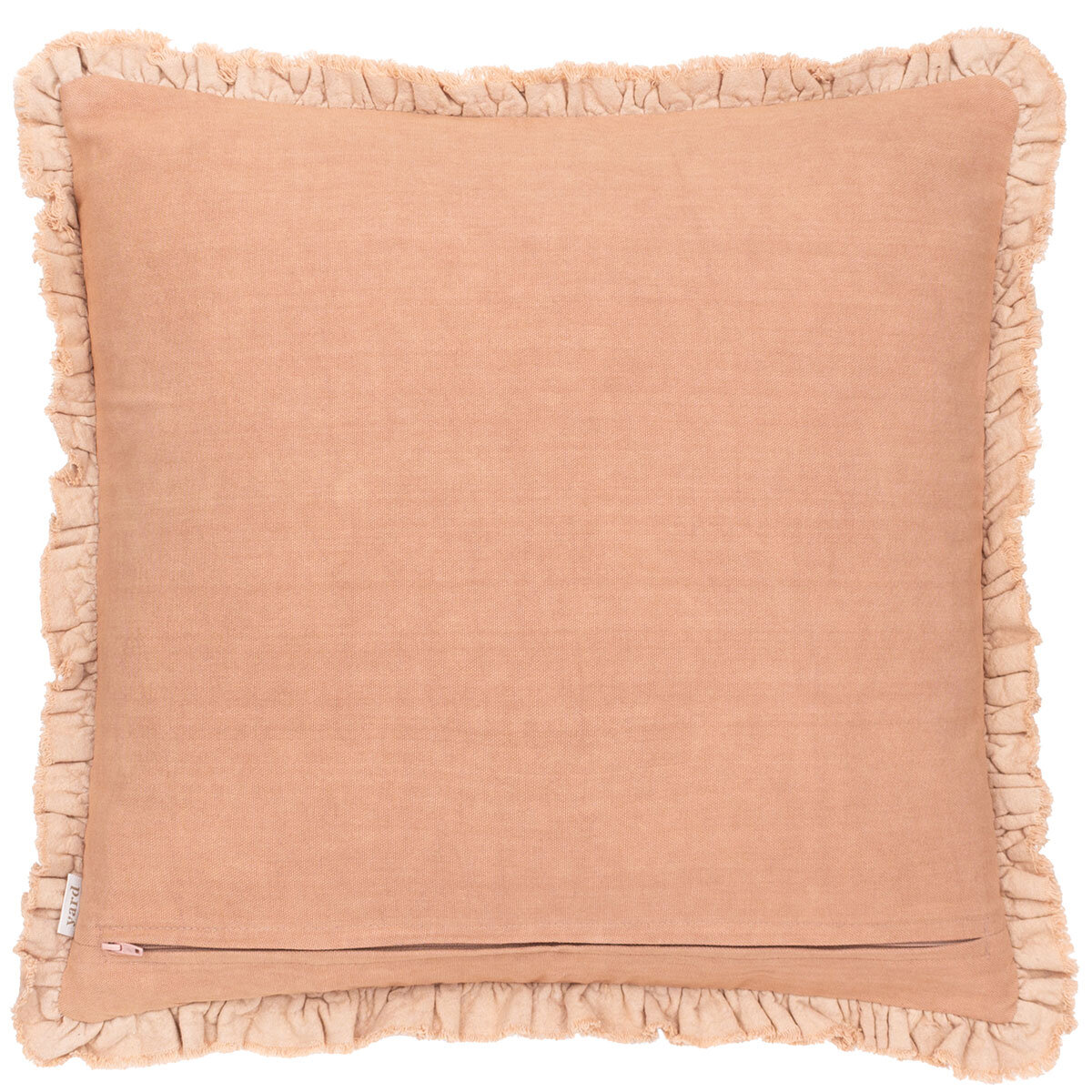 Furn Bertie Velvet Feather Fill Cushion 2 Pack in Cashew, 45 x 45 cm