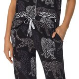 DKNY Notch Collar 3 Piece PJ Set in Black - Extra Large