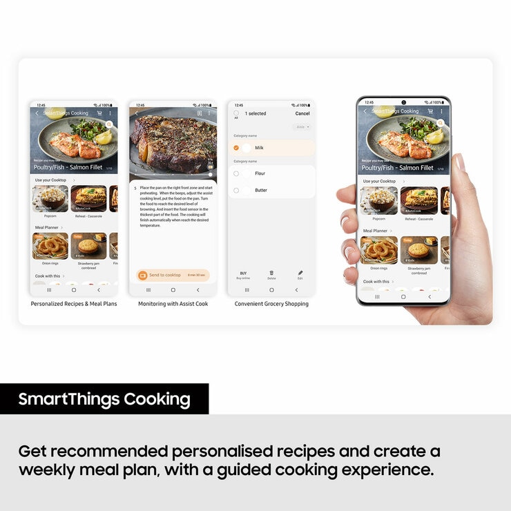 Samsung Series 5 Flex Zone NZ84C5047GK/U1 Smart Induction Hob, in Black