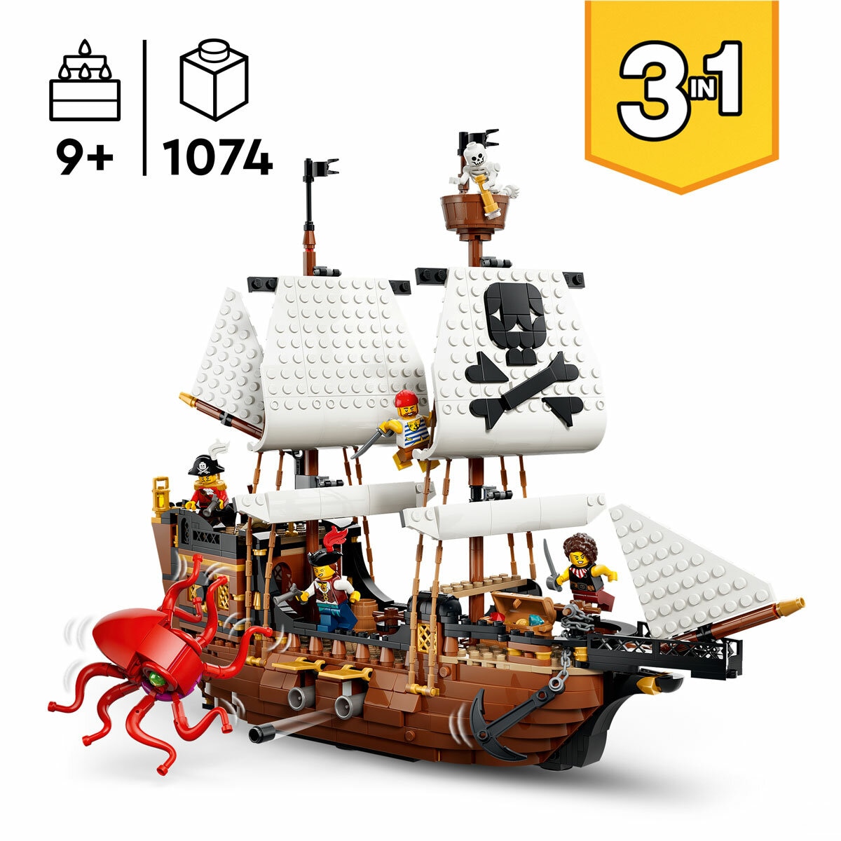 LEGO Creator 3-in-1 Iconic Pirate Ship - Model 31387 (9+ Years) LEGO Creator 3-in-1 Iconic Pirate Ship - Model 31387 (9+ Years)