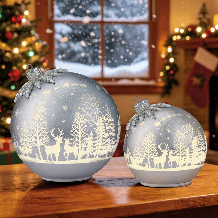 Glass Rotating Balls Assortment- Set of 2 Glass Rotating Balls Assortment- Set of 2