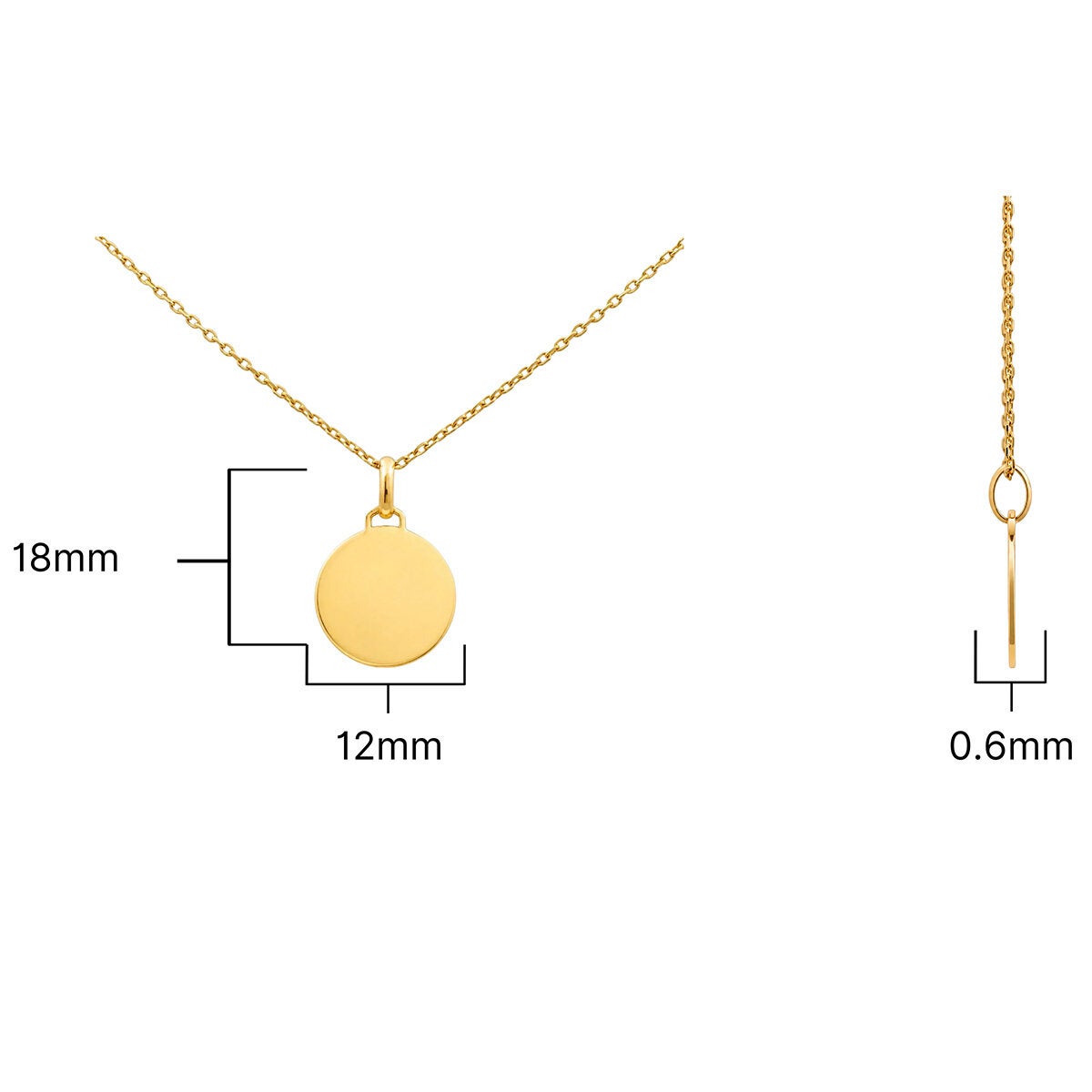 14ct Yellow Gold Disc Pendant 14ct Yellow Gold Disc Pendant