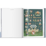 Page spread showing royal family tree