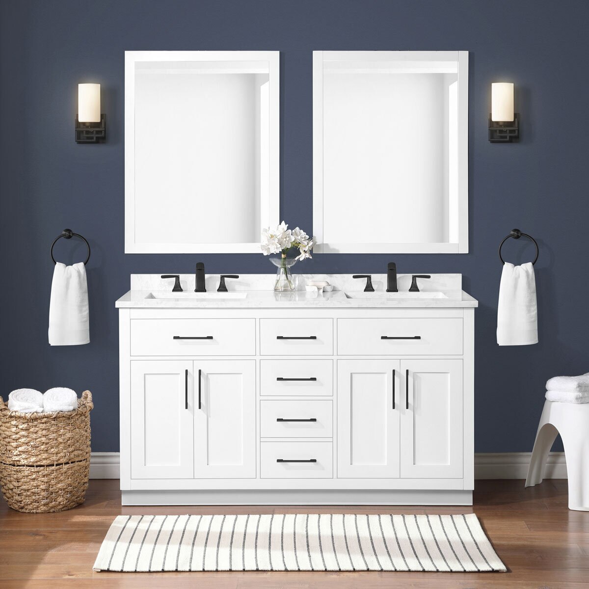 Ove Decors Alonso 152cm Freestanding Vanity in White Co...