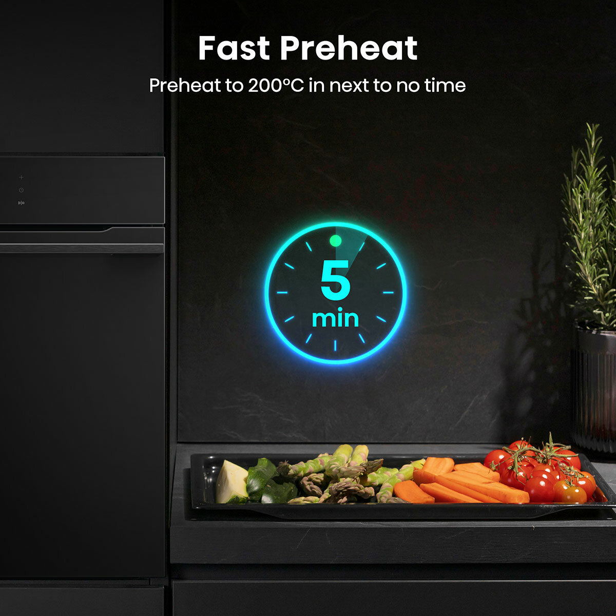Hisense Hi8 BlackLine BIM4AH8UKWF Built In Electric Single Oven with Microwave, in Jet Black