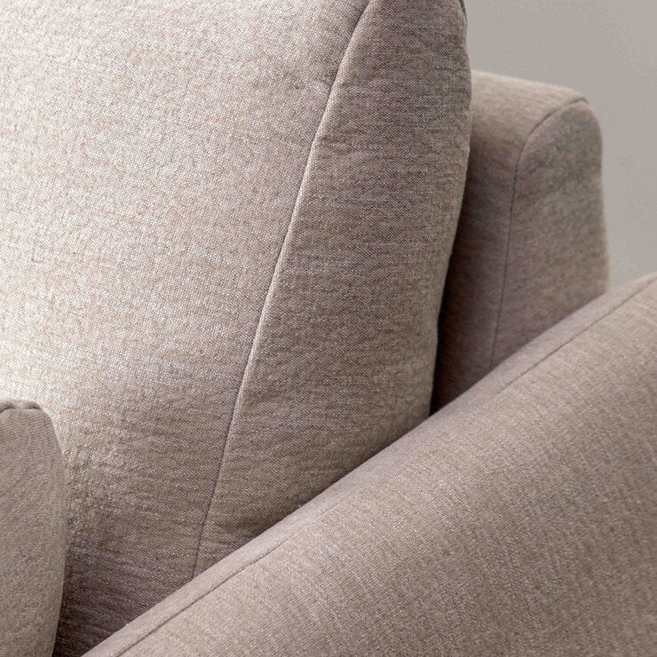 Gallery Oakwood Natural 3 Seater Fabric Sofa