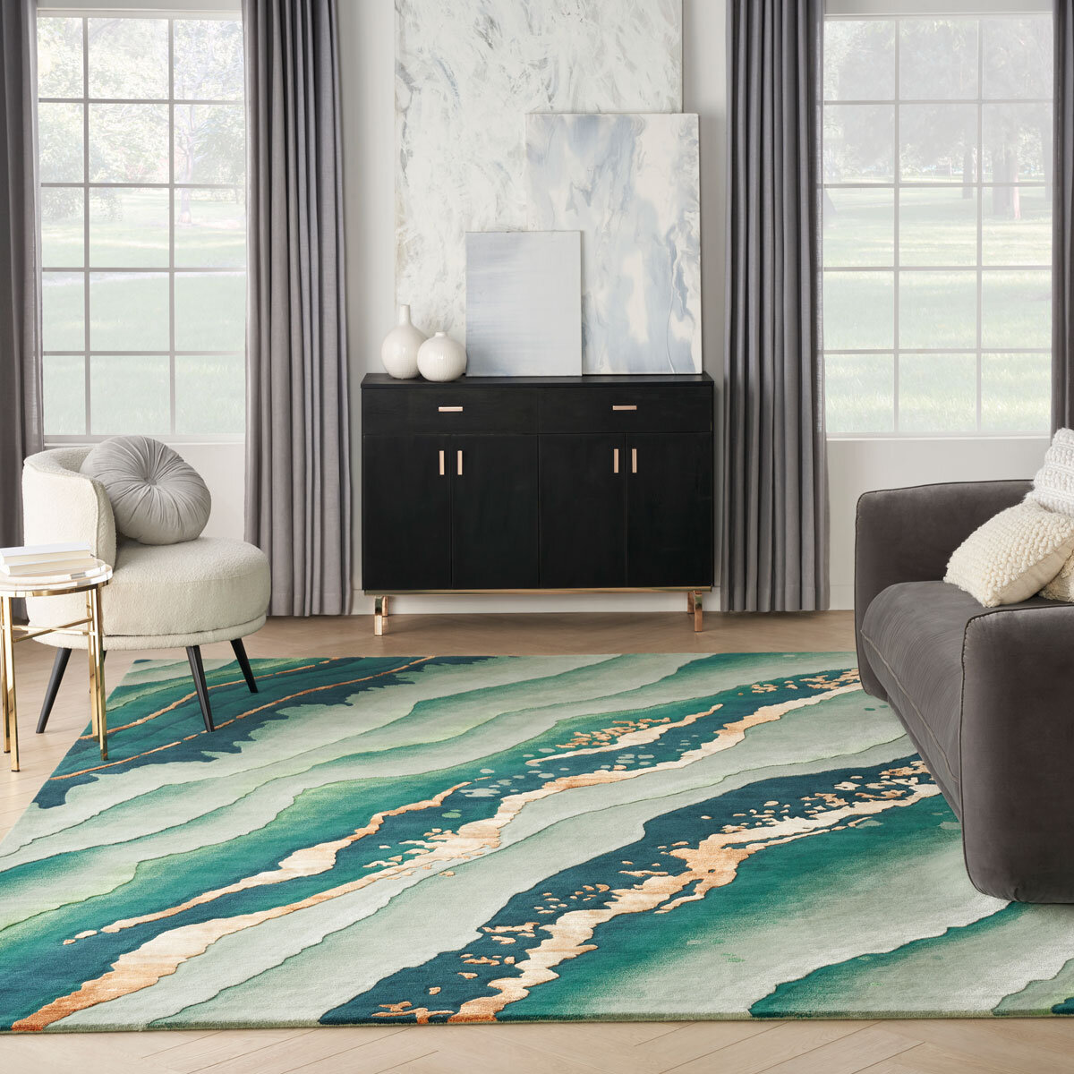 Prismatic Emerald Rug in 3 Sizes