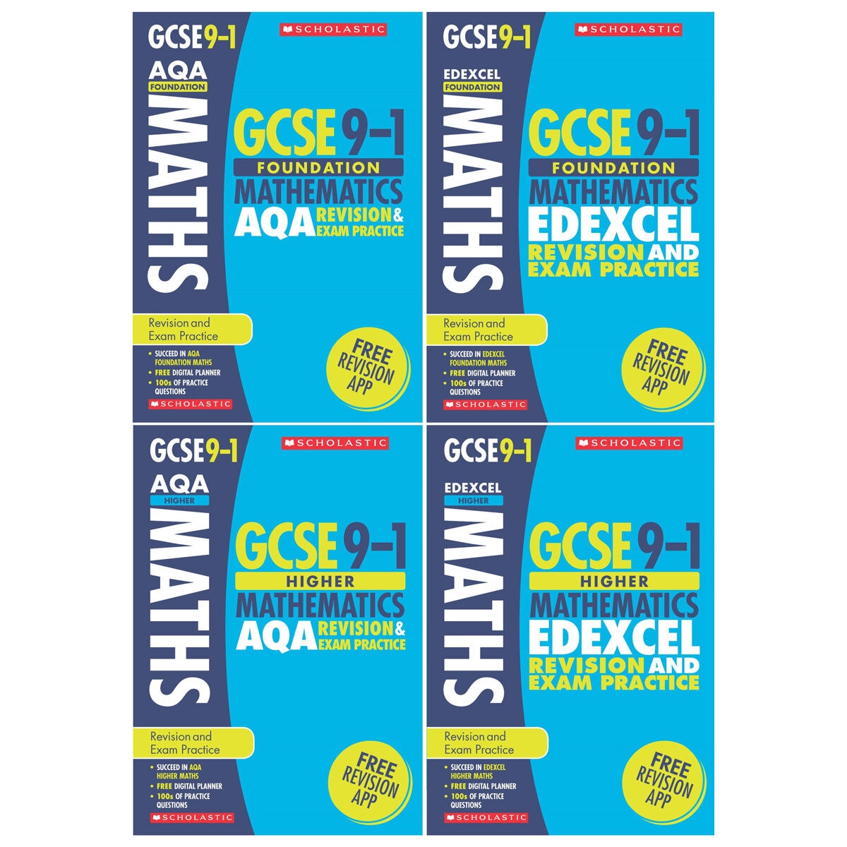Scholastic GCSE Maths Revision Guide & Exam Practice Workbook in 4 Options