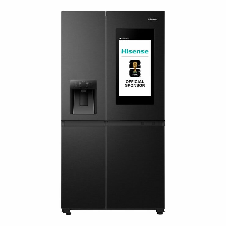 Hisense PureFlat Eclipse RS9P628GPFE, Plumbed Multidoor Fridge Freezer, E Rated In Dark Steel