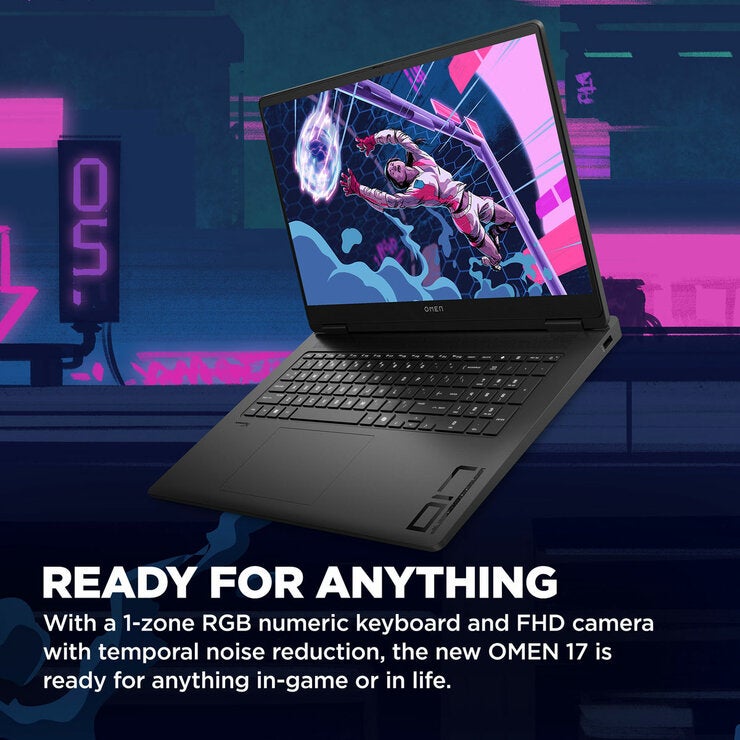 HP OMEN, AMD Ryzen AI 7, 16GB RAM, 1TB SSD, NVIDIA GeForce RTX 5060, 17.3 inch Gaming Laptop, 17-db1000na HP OMEN, AMD Ryzen AI 7, 16GB RAM, 1TB SSD, NVIDIA GeForce RTX 5060, 17.3 inch Gaming Laptop, 17-db1000na