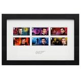 James bond framed stamps