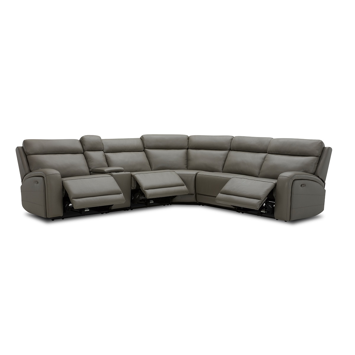 Gilman Creek Paisley Leather Reclining Sectional Sofa with Power