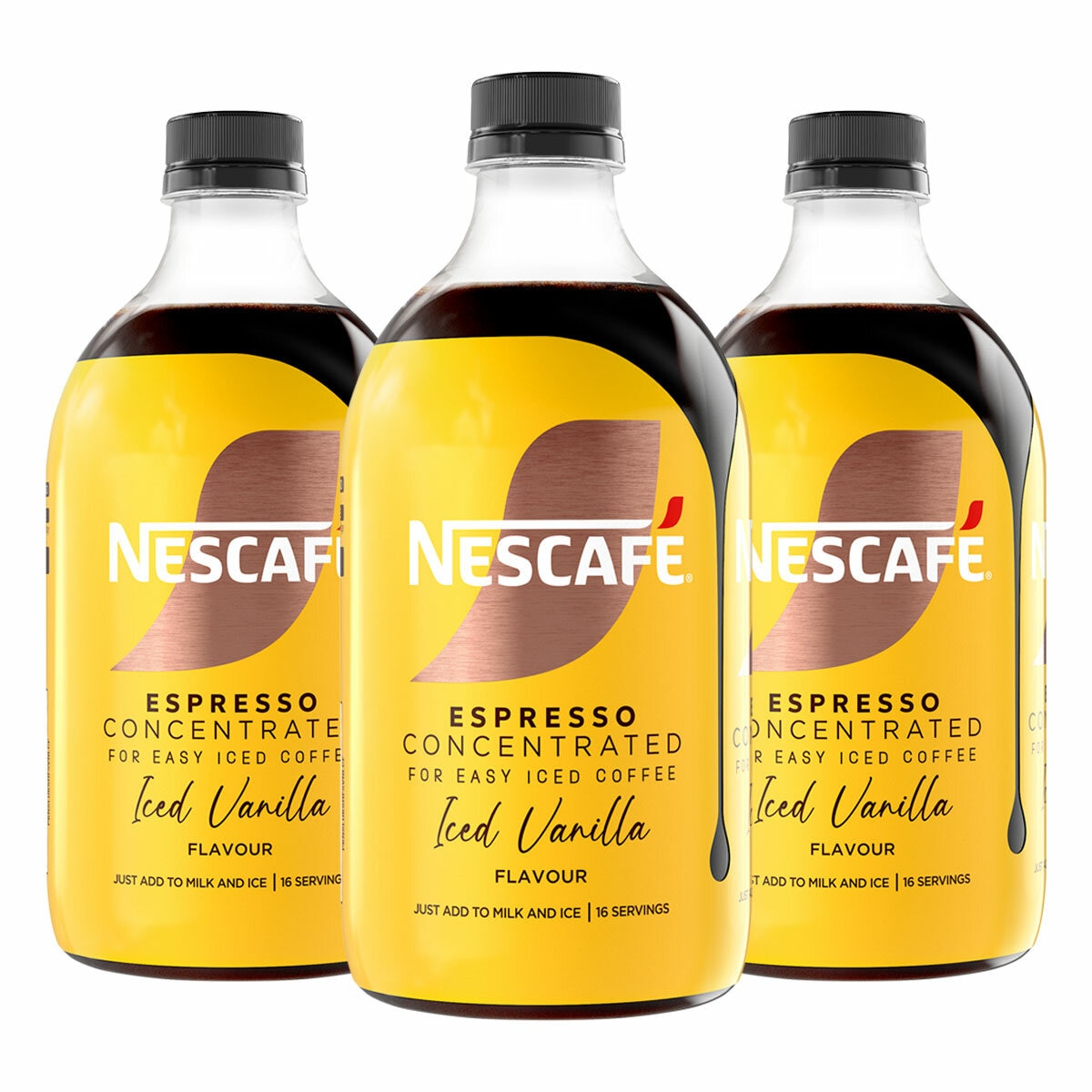 Nescafe Espresso Concentrate, Iced Vanilla Flavour, 3x500ml