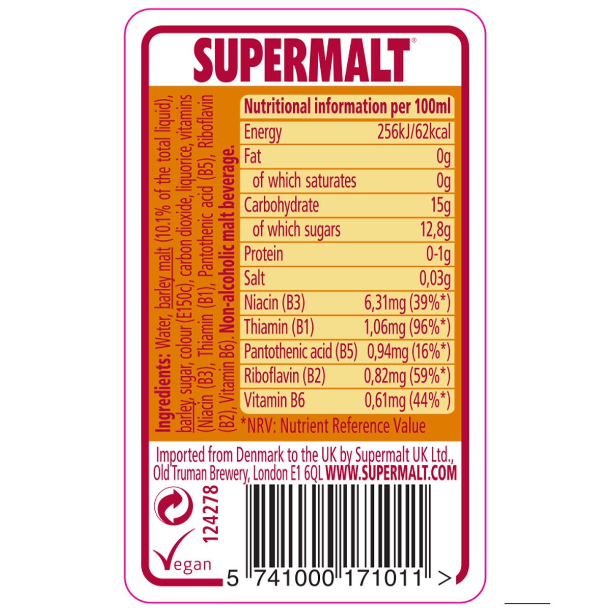Supermalt Original Malt Beverage, 24 x 330ml