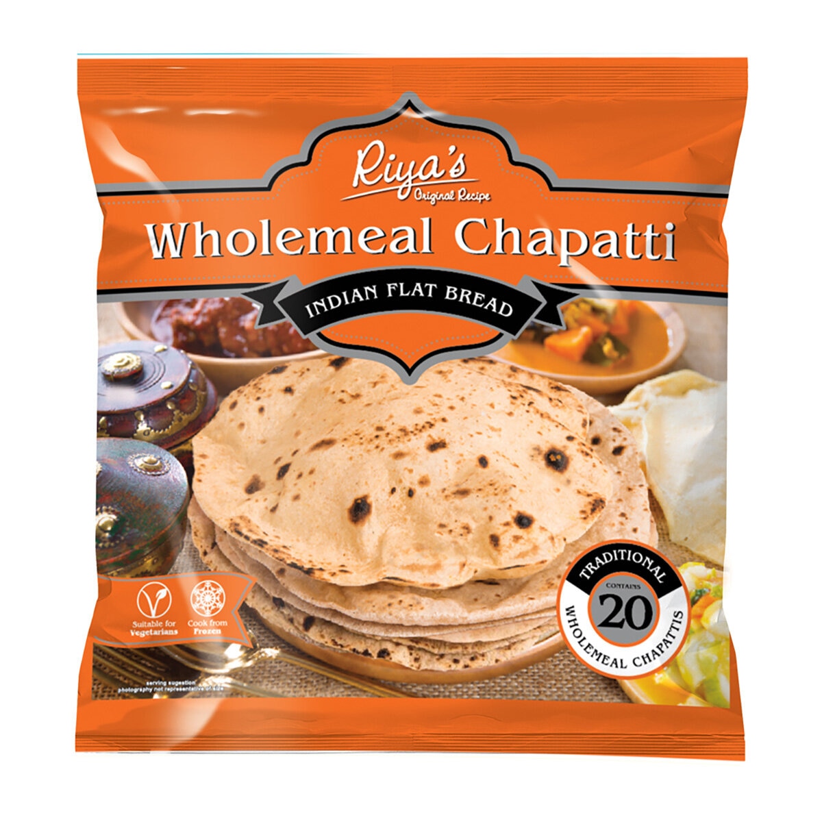 Riya's Wholemeal Chapatti, 2 x 20 Pack