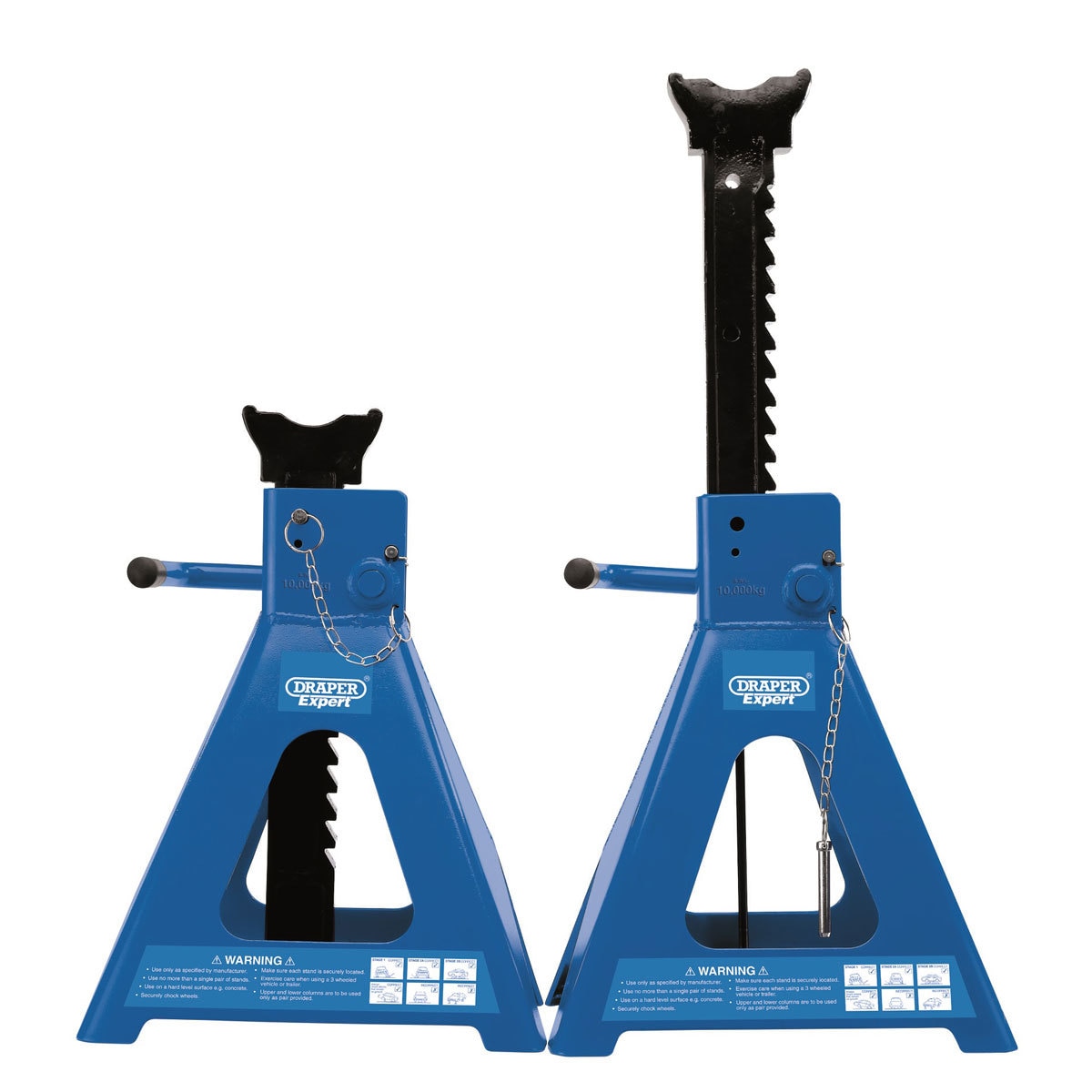 Draper Pair of 10Tonne Capacity Pneumatic Axle Stands Costco UK