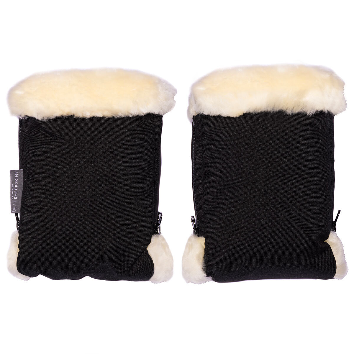 Naturally Sheepskins Merino Sheepkin Stroller Mittens in Black