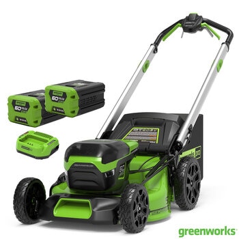 Greenworks 60V (4Ah) 51cm Self-Propelled Cordless Battery Lawnmower with 2 x 4Ah Batteries and 60V Charger