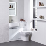 Tavistock Lindo 99.6 cm Floor Mounted Left Hand WC Unit in White