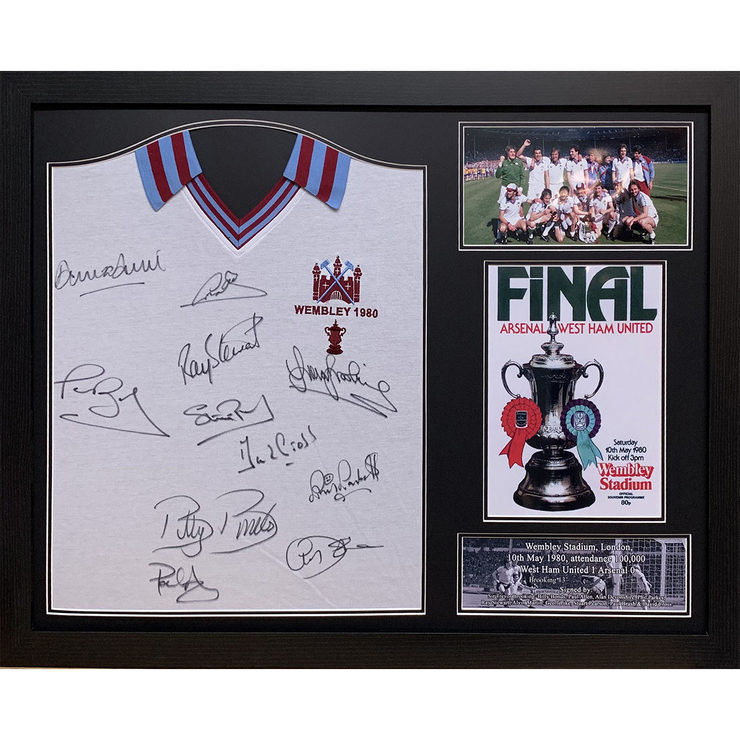 West Ham United Signed Framed 1980 Football Shirt Costco Uk