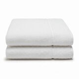 Panda Bamboo & Cotton White Bath Sheets, 2 Pack