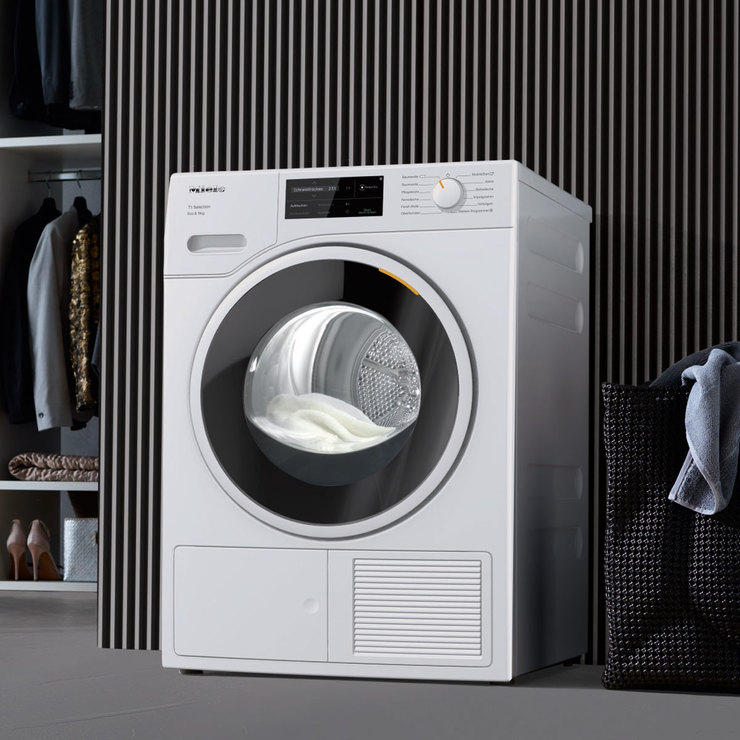 Miele TSJ663WP, 9kg, Heat Pump Dryer A+++ Rating in White Costco UK