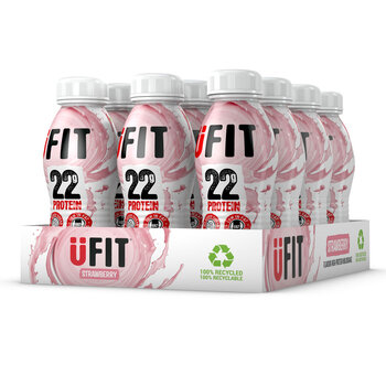 UFIT Strawberry Protein Shake, 12 x 310ml