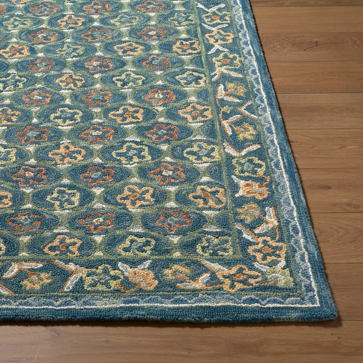 Livabliss Fairfax Blue Wool Rug, in 2 Sizes Livabliss Fairfax Blue Wool Rug, in 2 Sizes