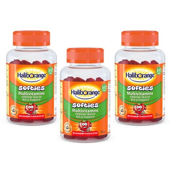 HalibOrange Softies Strawberry Multivitamins, 3 x 60 Count