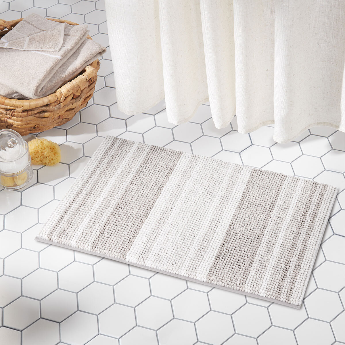 Nubby Bath Mat in 3 colours, 55 x 91 cm
