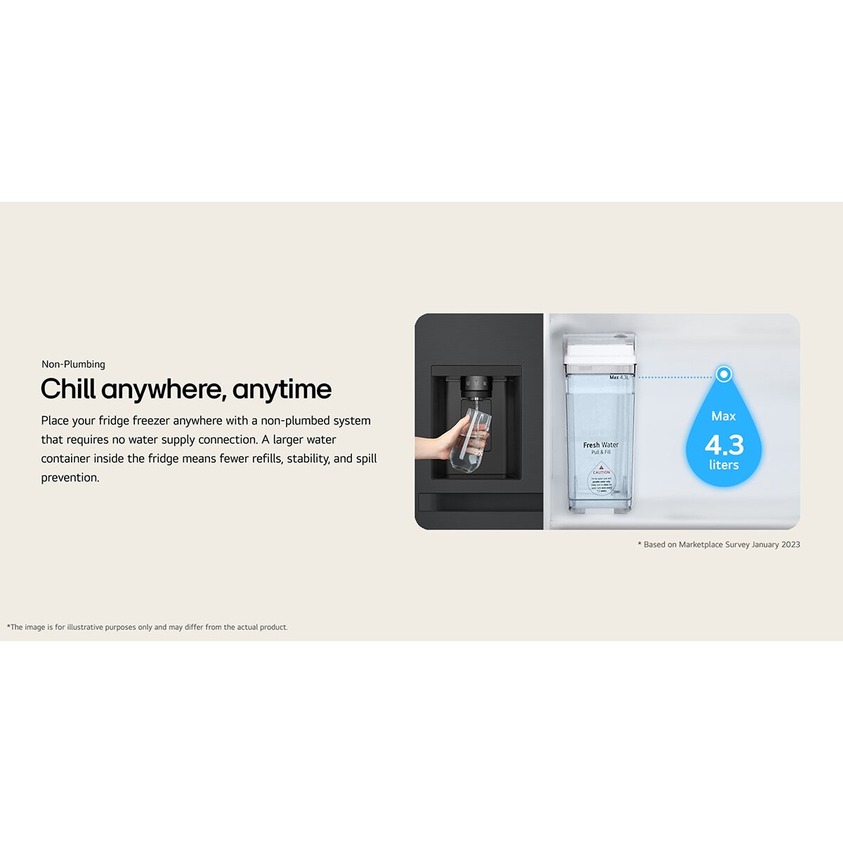 LG GSXE81PYBD Side by Side Fridge Freezer with InstaView, D Rated in Silver