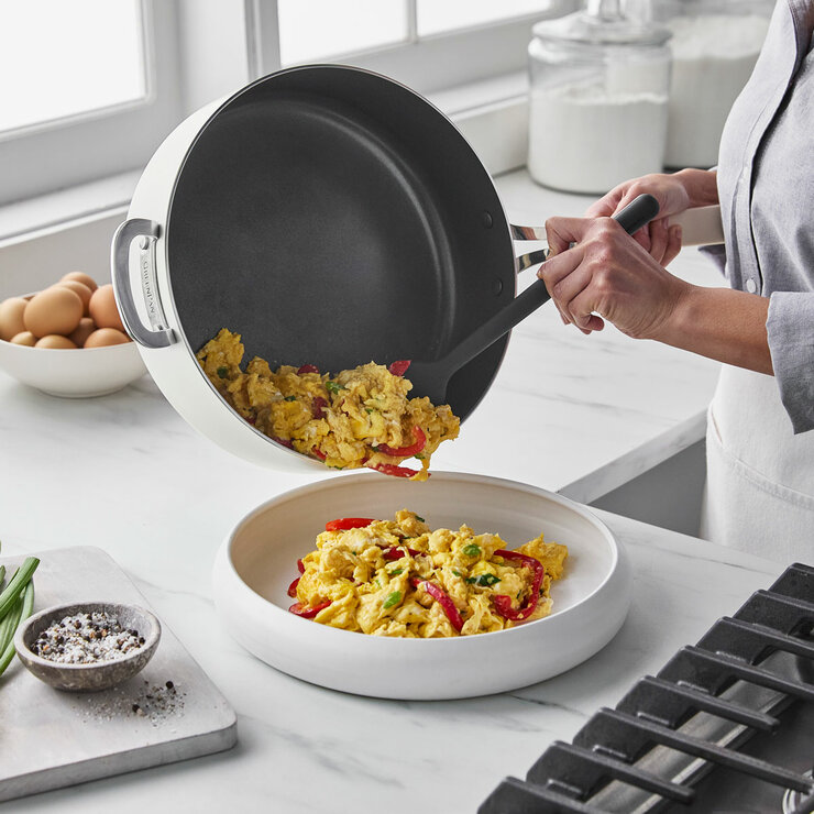 GreenPan Saute Pan, with Lid 30cm in White