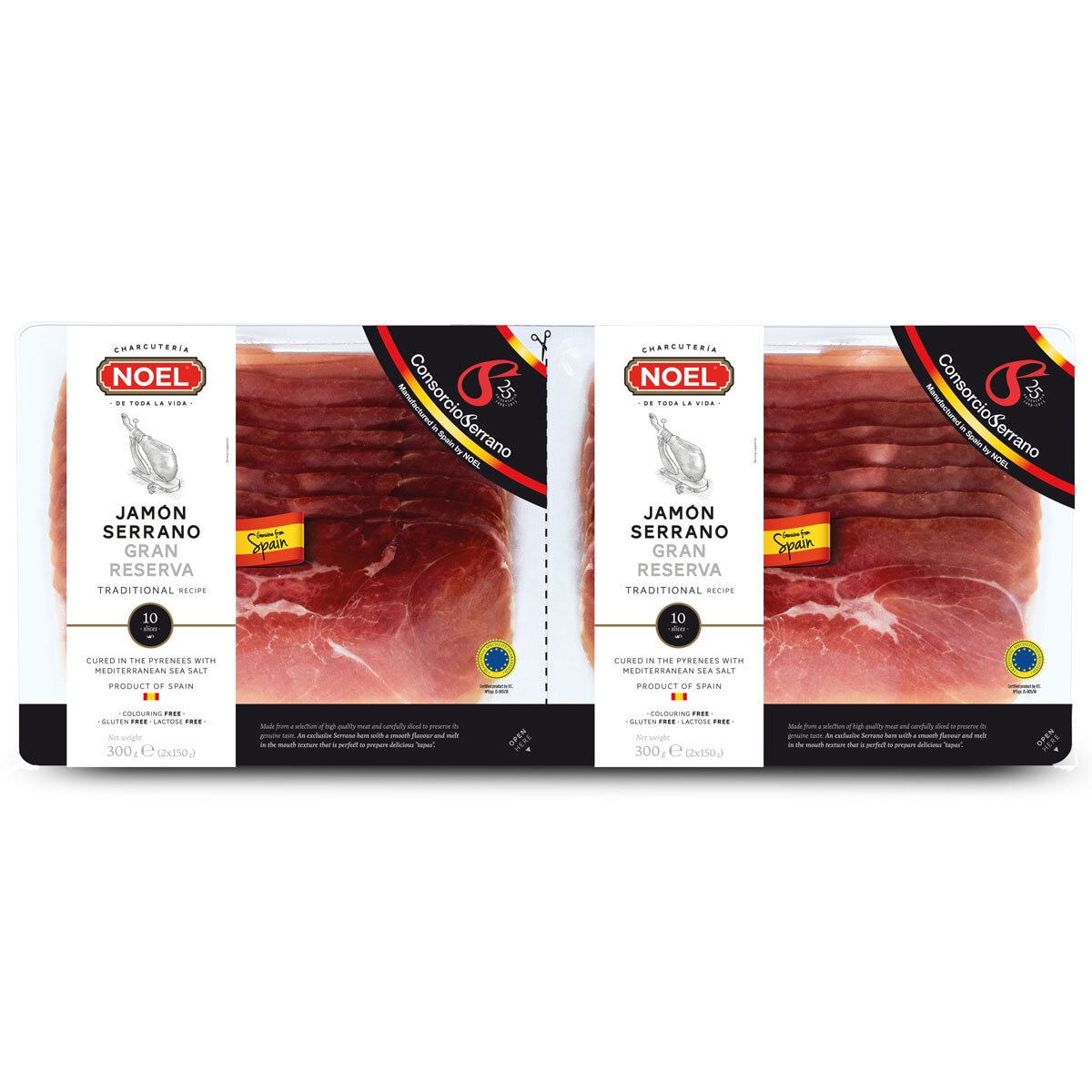 X 150G Pack of Noel Jamon Serrano Gran Reserva