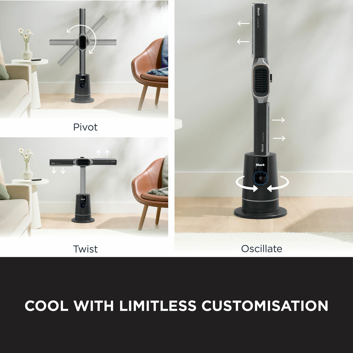 Lifestyle image of Shark TurboBlade Hot+Cool with limitless customisation