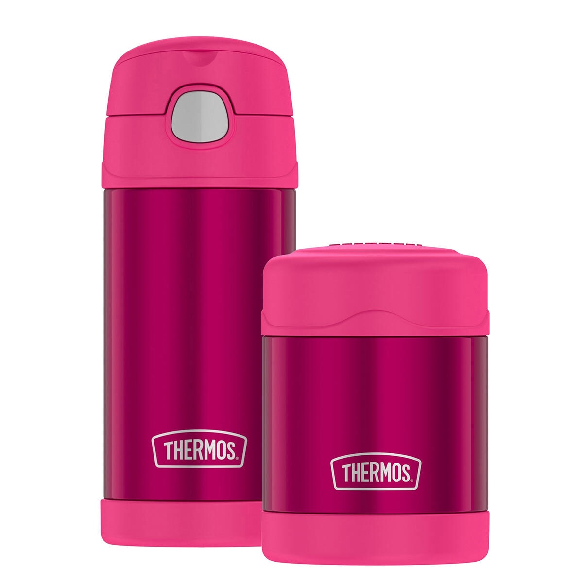 Thermos FUNtainer Food Flask and Water Bottle in Pink Costco UK