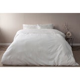 Belledorm Waffle Stripe Duvet Set in 4 sizes, Vanilla