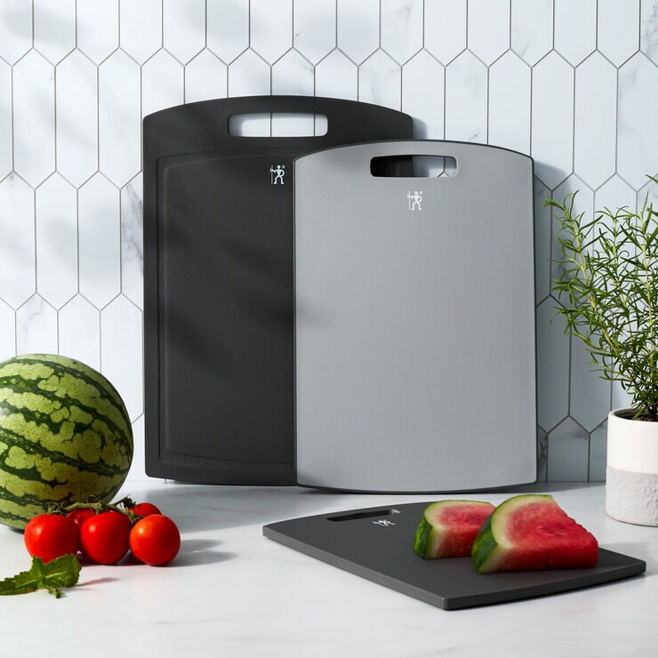 Henckels Cutting Board Set, 3 Piece in Grey