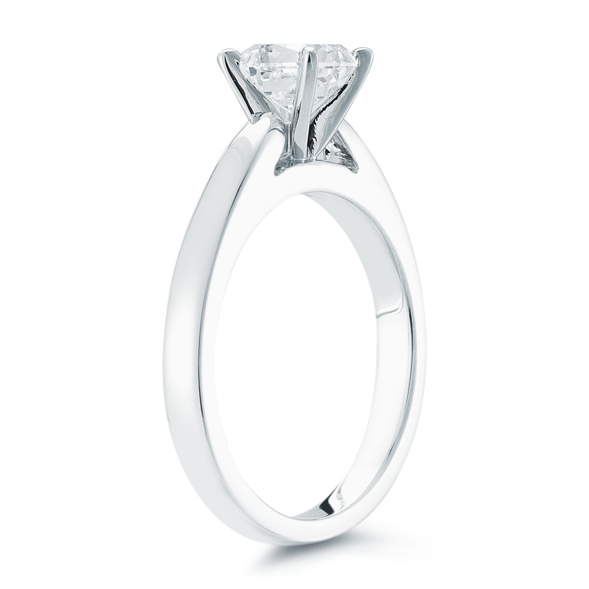 1.0ct Princess Cut Diamond Solitaire Ring, Platinum