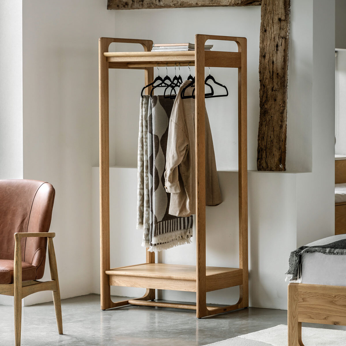 Gallery Craft Oak Open Wardrobe