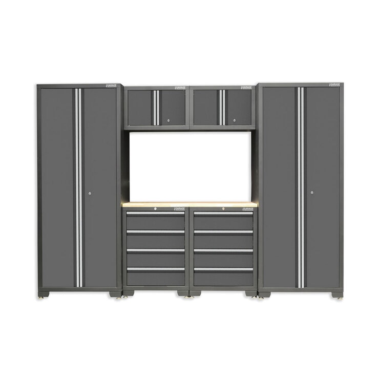 Hilka 24 Gauge Steel 7 Piece Modular Storage Cabinet Set