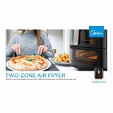 Midea Dual Basket Air Fryer with 2 cooking zones