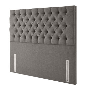Pocket Spring Bed Company Ravello Grey Fabric Full Height Headboard in 3 Sizes