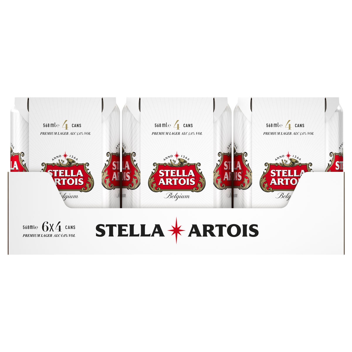 Stella Artois, 6 x 4 x 568ml Cans