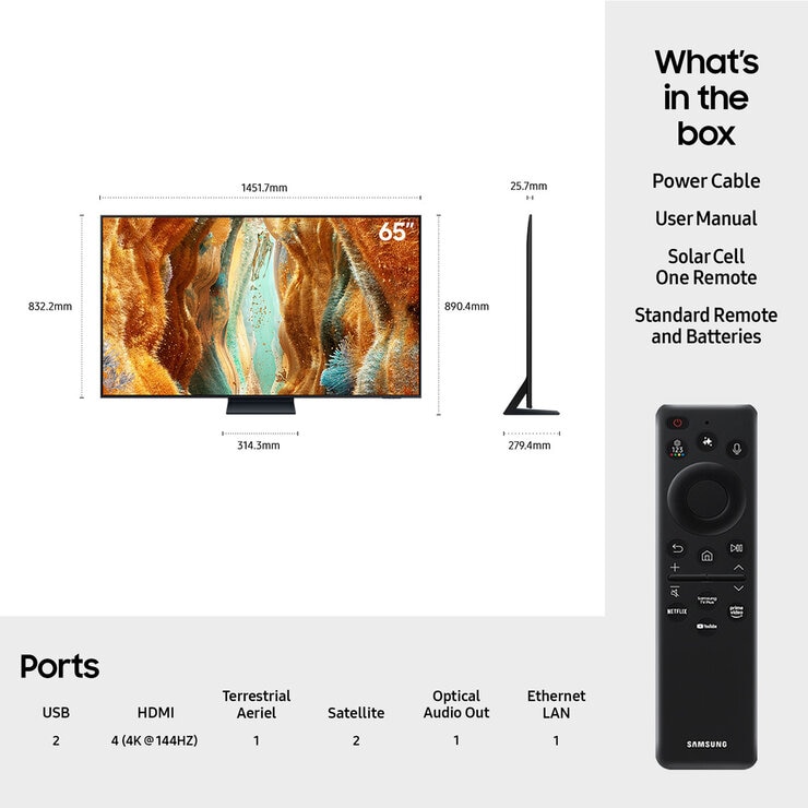 Buy Samsung QE65QN70FAUXXU 65 Inch Neo QLED 4K Ultra HD Smart TV at Costco.co.uk