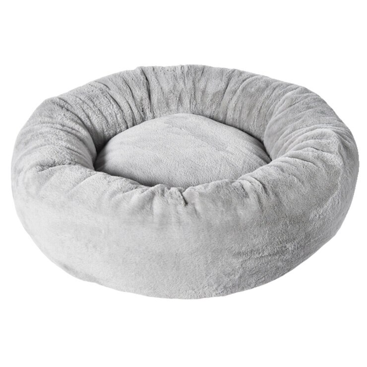 Mighty Paws Oval Faux Fur Pet Bed, 75cm x 24cm, in Grey Mighty Paws Oval Faux Fur Pet Bed, 75cm x 24cm, in Grey