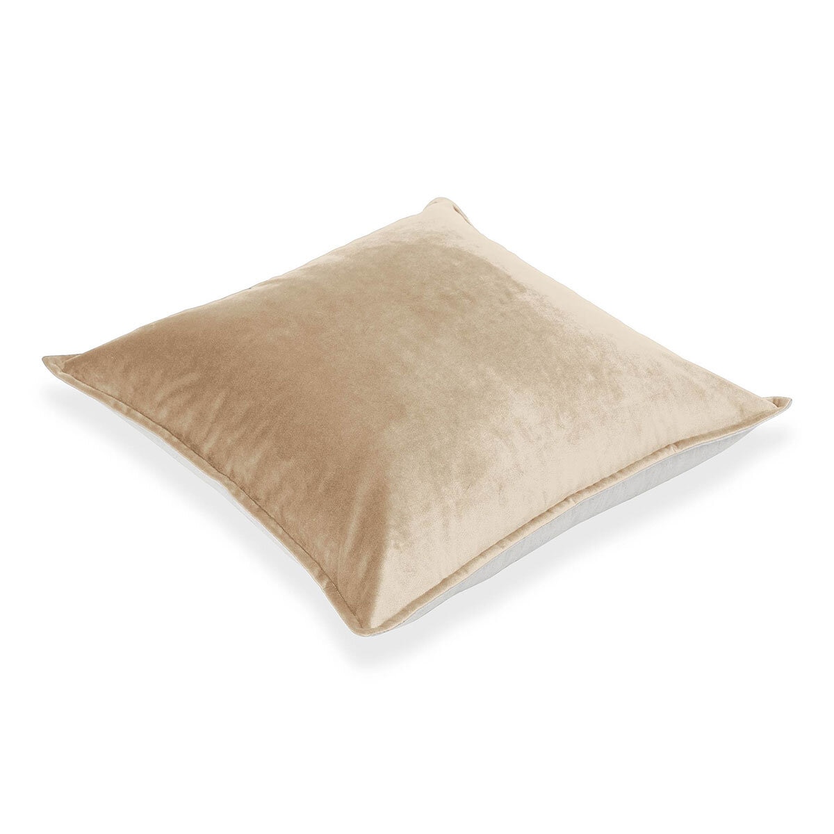 Velvet Feather Filled Deco Cushion 55 x 55 cm, Silver Mink